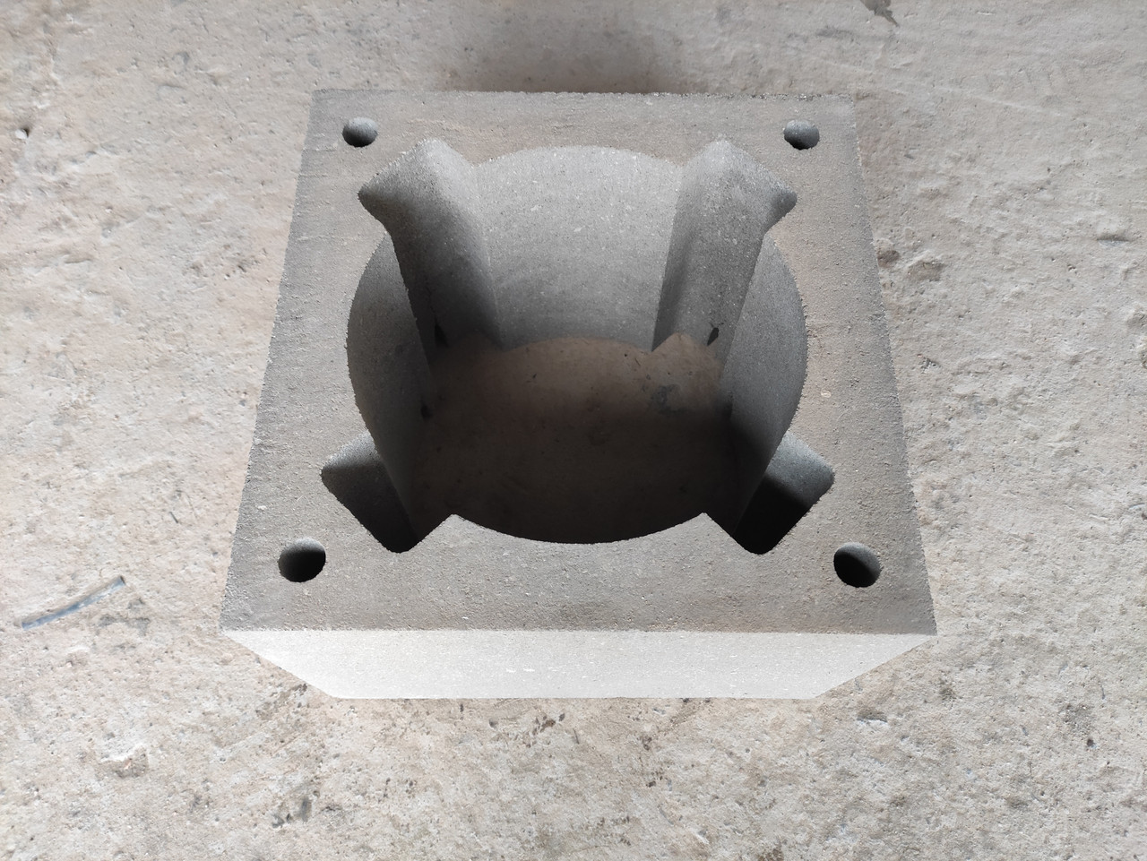 Блок димохідний цементно піщанний 39х39х27 см, фото 1