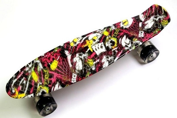 Пені Борд Penny Board 22,5" Deck Палуба (Світяться колеса), фото 1