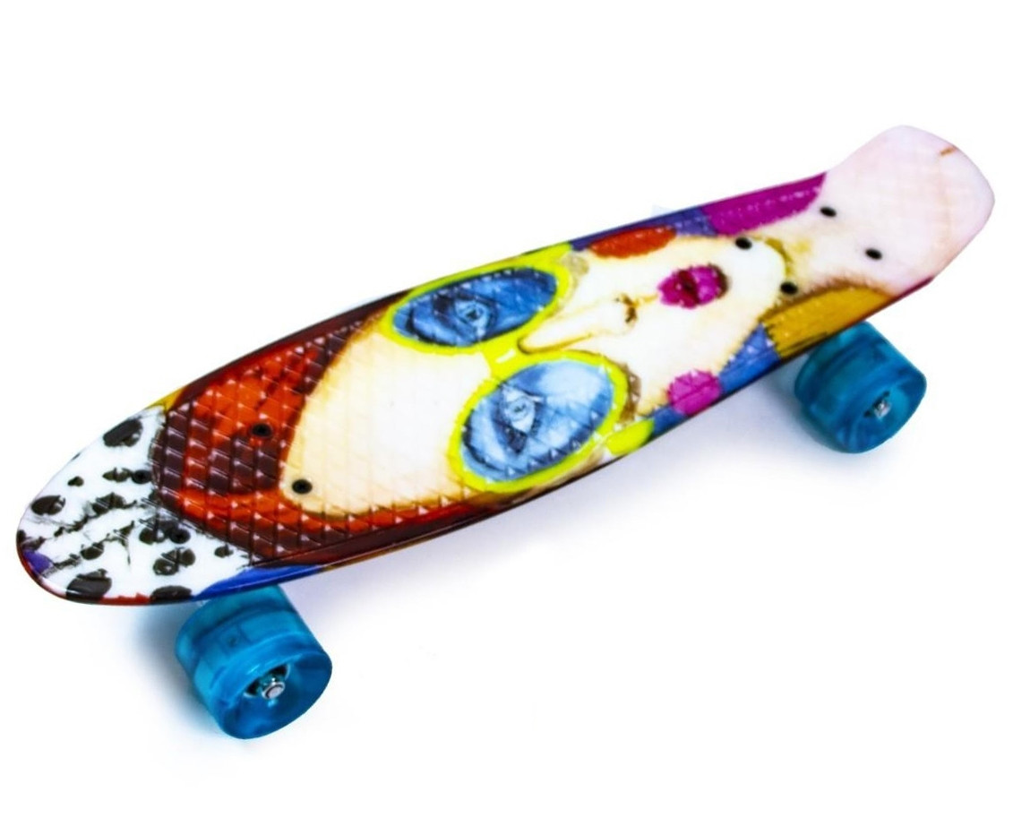 Пені Борд Penny Board 22" Cool Girl Класна дівчина (Світяться колеса)