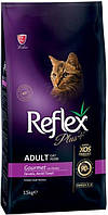 Reflex Plus (Рефлекс Плюс) Adult Cat Gourmet - Сухой корм для кошек с курицей 15 кг