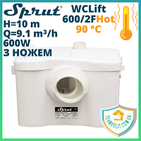 Канализационная установка насосная станция сололифт санитарный насос измельчитель Sprut WCLift 600/2F Hot