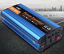 Перетворювач струму автомобільний інвертор KME 12 V — 220 V 2000 W LCD дисплей USB, фото 5