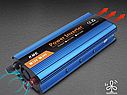 Перетворювач струму автомобільний інвертор KME 12 V — 220 V 2600 W LCD-дисплей USB, фото 7
