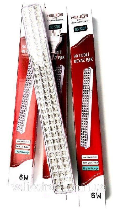 Ліхтар світлодіодний HS-5207 на акумуляторі 50 см 90-LED 6W, Ліхтар із зарядкою від мережі