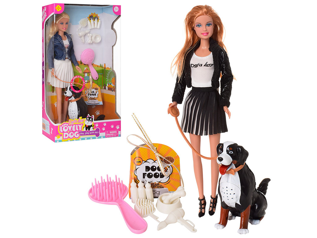 Лялька DEFA 8428-BF собачка, аксесуари, 2 види, муз., бат. (таб.), кор., 18-32-8,5 см., шт, фото 1