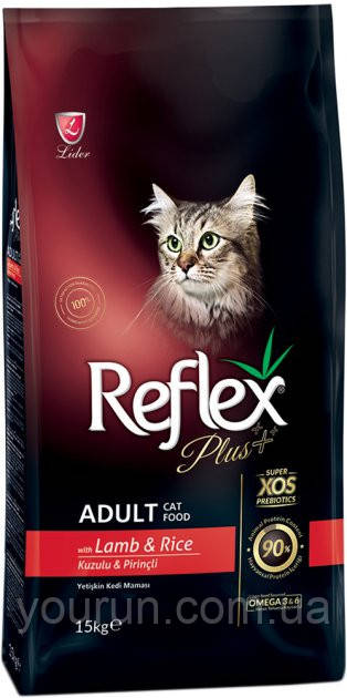 Reflex Plus Adult Cat Lamb Сухий корм з ягнятком для дорослих кішок з чутливим травленням 15 кг