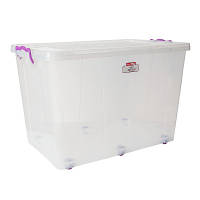 Популярний! Контейнер для зберігання Irak Plastik на колесах прозорий 60 л (4669) - Краща якість тільки на Nukleon.com.ua