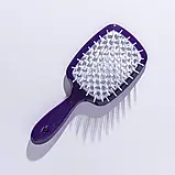 Щітка для волосся Hollow Comb Superbrush Plus Dark Purple-White, фото 2