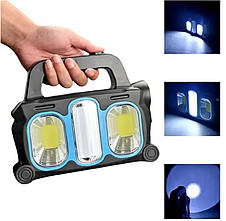 Ліхтар кемпінг переносний HB-6168-LED+-2COB, power bank, сонячна батарея, фото 4