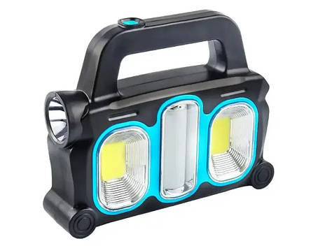 Ліхтар кемпінг переносний HB-6168-LED+-2COB, power bank, сонячна батарея, фото 1