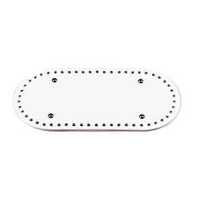 Дно сумки овальне з ніжками (25*12 см), колір Білий