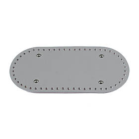 Дно сумки овальне з ніжками (25*12 см), колір Світло-сірий