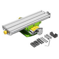 Координатний стіл BG-6330 330x95мм для свердлильного фрезерного станка, алюмінієвий, з маховиками та підшипниками