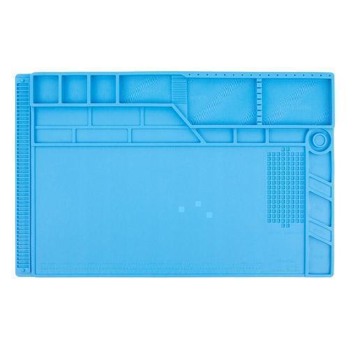 Коврик для паяння силіконовий термостійкий 55x35 см з магнітними осередками S-180, антистатичний, до 500°С