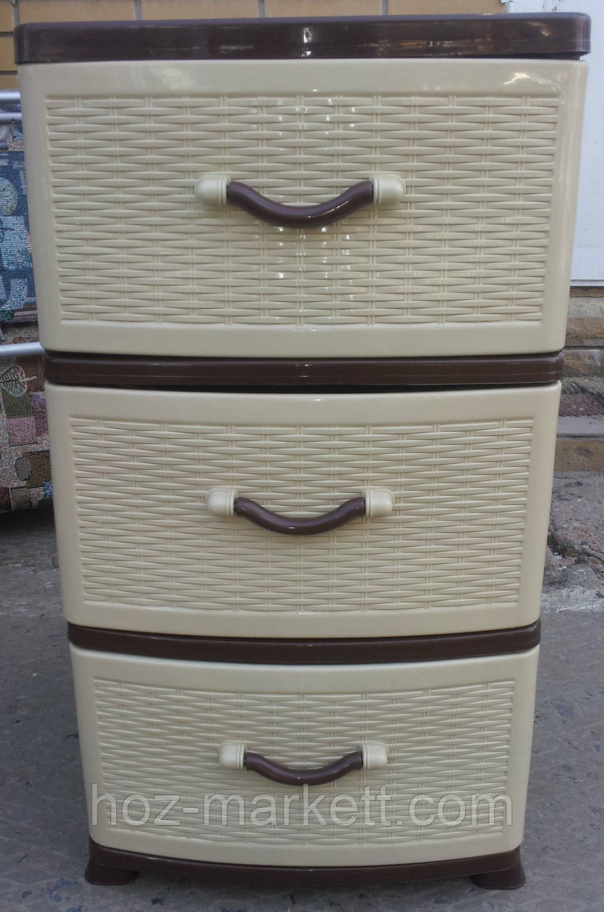 Комод пластиковий на 3 ящики виробництво Україна, фото 1