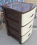 Комод пластиковий на 3 ящики виробництво Україна, фото 2