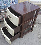 Комод пластиковий на 3 ящики виробництво Україна, фото 5