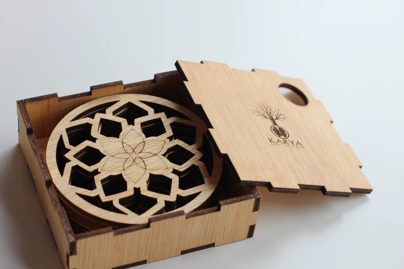 Набір костерів Квіти 10см 6шт, фото 1