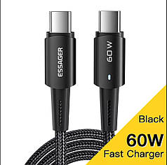 Кабель зарядки Type C / Type C  Essager 60W 1 метр