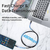 Кабель зарядки Type C / Type C Essager 60W 1 метр, фото 6