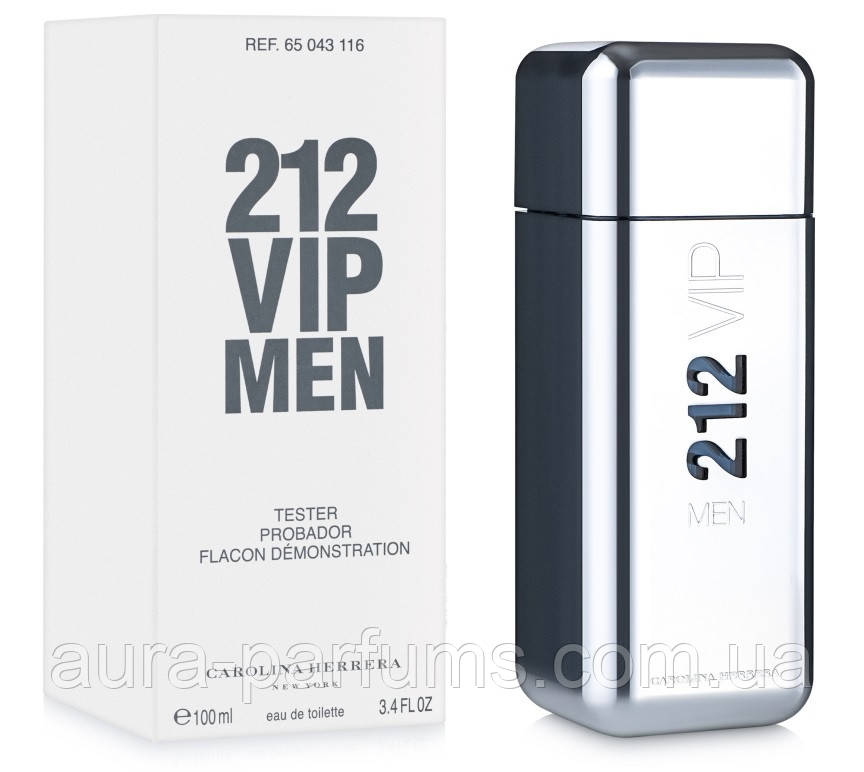 Мужские духи Carolina Herrera 212 VIP Men Tester (Каролина Эррера 212 Вип Мэн) 100 ml/мл Тестер - фото 1 - id-p1741846730