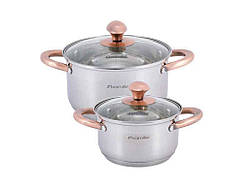 Набір посуду з нерж. сталі 4 пр. (1,5л, 3л) 4935 ТМ KAMILLE