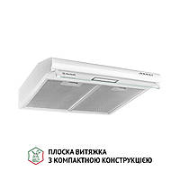 Белая кухонная вытяжка Perfelli PL 5144 W LED, плоская стандартная, под навесной шкаф, шириной 50 см