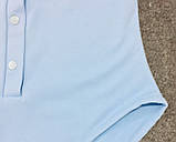 Базове жіноче боді з довгим рукавом, боді з вирізом на кнопках. Комбідрес обтислий, розмір L (чорний), фото 6