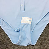 Базове жіноче боді з довгим рукавом, боді з вирізом на кнопках. Комбідрес обтислий, розмір L (чорний), фото 10