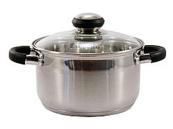 Каструля з нерж. сталі 1,9л зі скл. кр. BLACK ZB-1.9 CB ТМ ZAUBERG