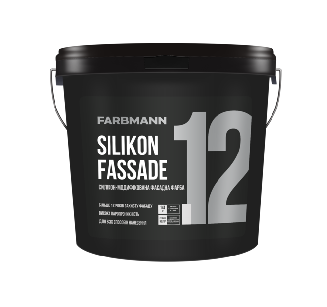 Farbmann Silikon Fassade 12 — силікон-модифікована фасадна фарба (База LA), 0,9 л