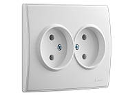 Розетка подвійна без заземлення LEZARD Lesya білий, фото 2