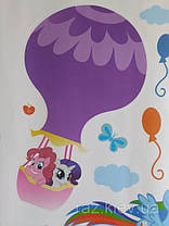 Наклейка в дитячу MY LITTLE PONY "мій маленький поні" ростомір 120*98см (лист 30*60см) поняшки, фото 3