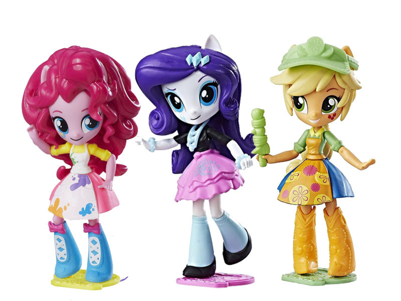 Набір 3 ляльки My Little Pony Equestria Girls Pinkie Pie Applejack Rarity еквестрія епплджек пінкі пай раріті