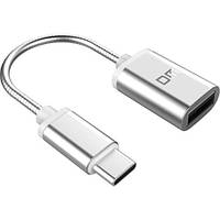 Переходник usb type c/OTG переходник DM Type C to USB Серебро(AD007 )
