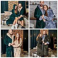 Махрові халати він+вона халати для пари сімейні халати