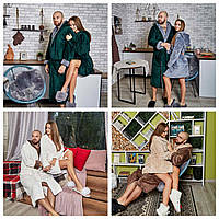 Махрові халати він+вона в комплекті парні халати сімейні халати