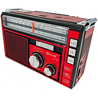 Мощный переносной радиоприемник Golon RX-382 FM/AM/SW с фонариком LED Красный