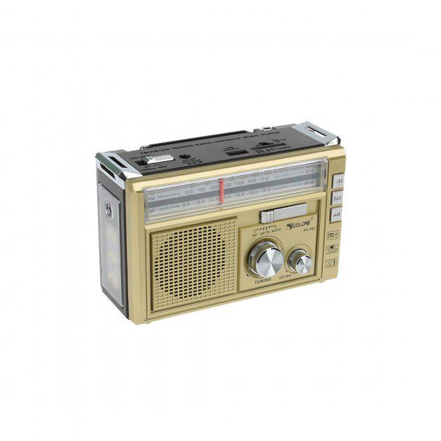 Портативний радіоприймач Golon RX-382 FM/AM/SW з ліхтариком LED GOLD, фото 1