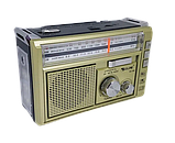 Радіоприймач Golon RX-382 FM/AM/SW акумуляторний з ліхтариком LED GOLD, фото 3