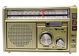 Радіоприймач Golon RX-382 FM/AM/SW акумуляторний з ліхтариком LED GOLD, фото 9