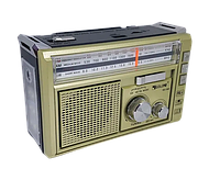 Мощный переносной радиоприемник Golon RX-382 FM/AM/SW с фонариком LED GOLD