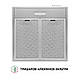 Витяжка кухонна настінна плоска шириною 50 см Perfelli PL 5124 I LED, нержавіюча сталь, фото 9