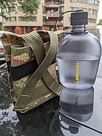 Тактична сумка для фляги, підсумок для пляшки з водою, військова сумка для фляги, підсумок для ЗСУ Піксель