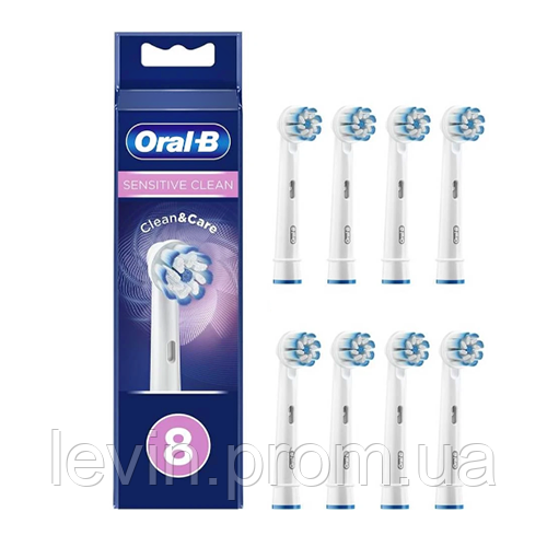 Насадки Oral b Sensitive Clean EB60 (8 шт.) для чутливих зубів і ясен насадка на щітки орал бі м'яка