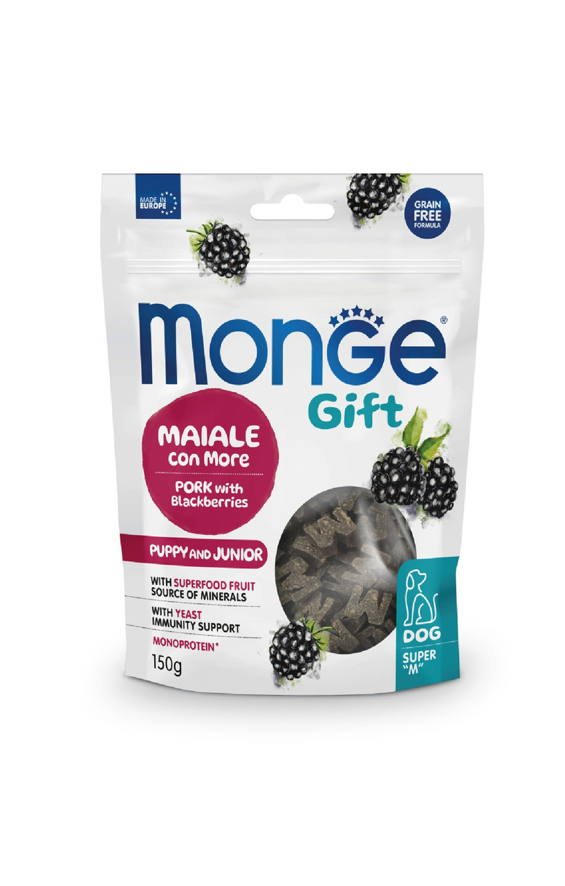 Monge Gift Dog Puppy and Junior Growth support свинина з ожиною, фото 1