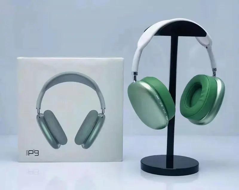 Бездротові Bluetooth-навушники Air Max P9 STEREO Зелені