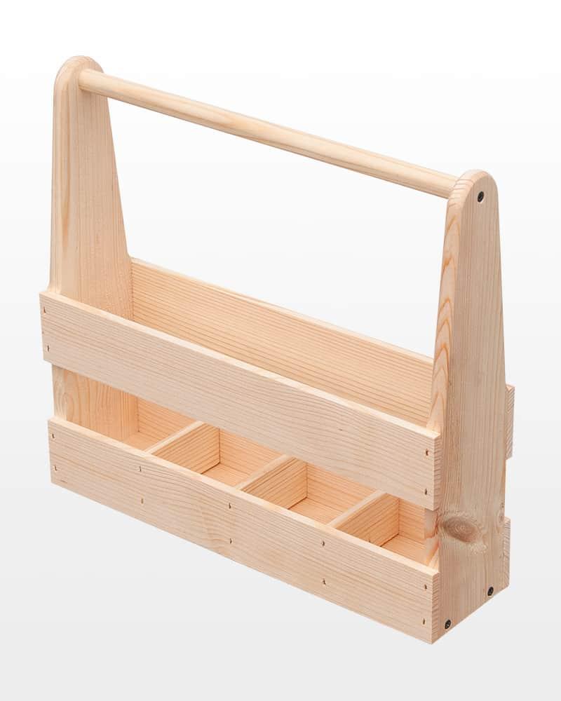 Тримач для вина з дерева на 4 пляшки, фото 1