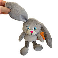 М'яка іграшка кото-зайчик з сюрпризом, Копиця, хутро штучне, сірий, 47см (00514-01), фото 4