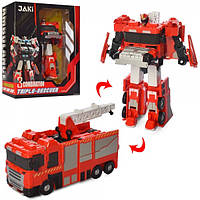 Трансформер JQ6118-1 размер 24см, робот+пожарная машина, в коробке, 28-35-12,5см